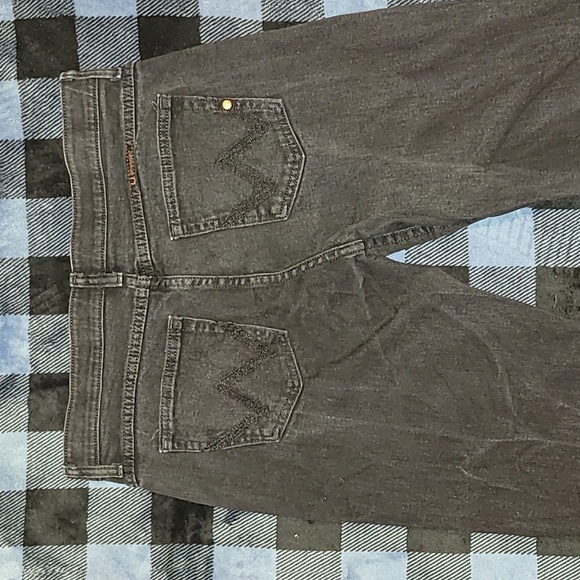 Vintage. USA FABRIC. Wrangler Q Baby Jeans. Stretchy waistband. Size 11/12 - Picture 3 of 16